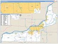 Rock Island, Il Carrier Route Wall Map